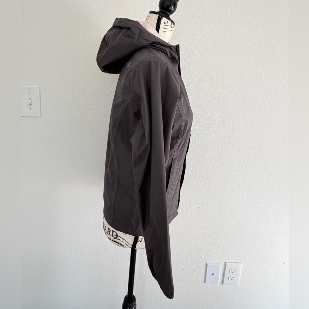 The North Face Antora Dryvent Hooded Jacket Gray/Pink kids Sz 10/12 Waterproof - Picture 9 of 13